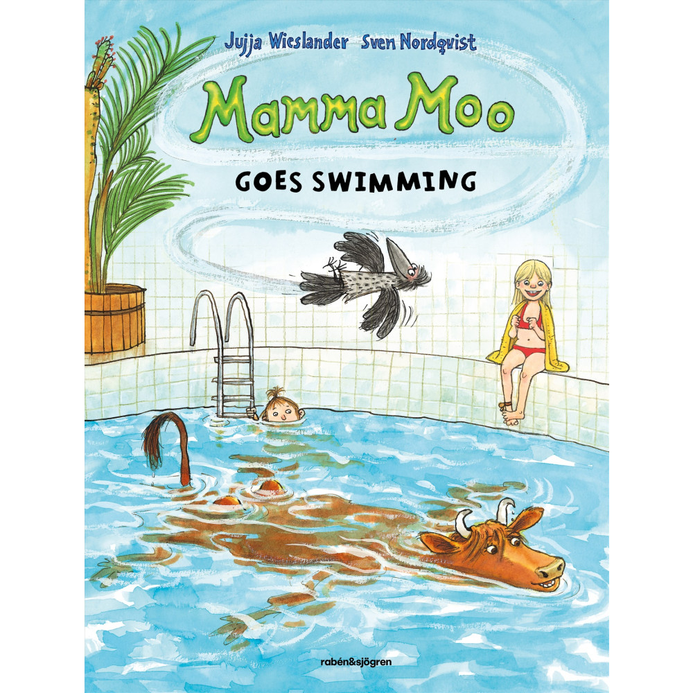 Produktbild för Mamma Moo goes swimming (inbunden, eng)