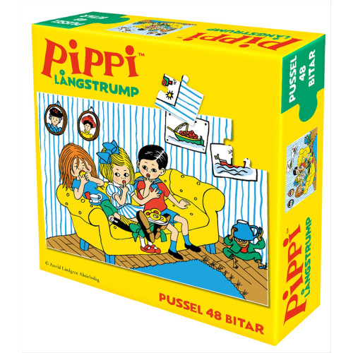 Astrid Lindgren Pippi Långstrump minipussel : 48 bitar