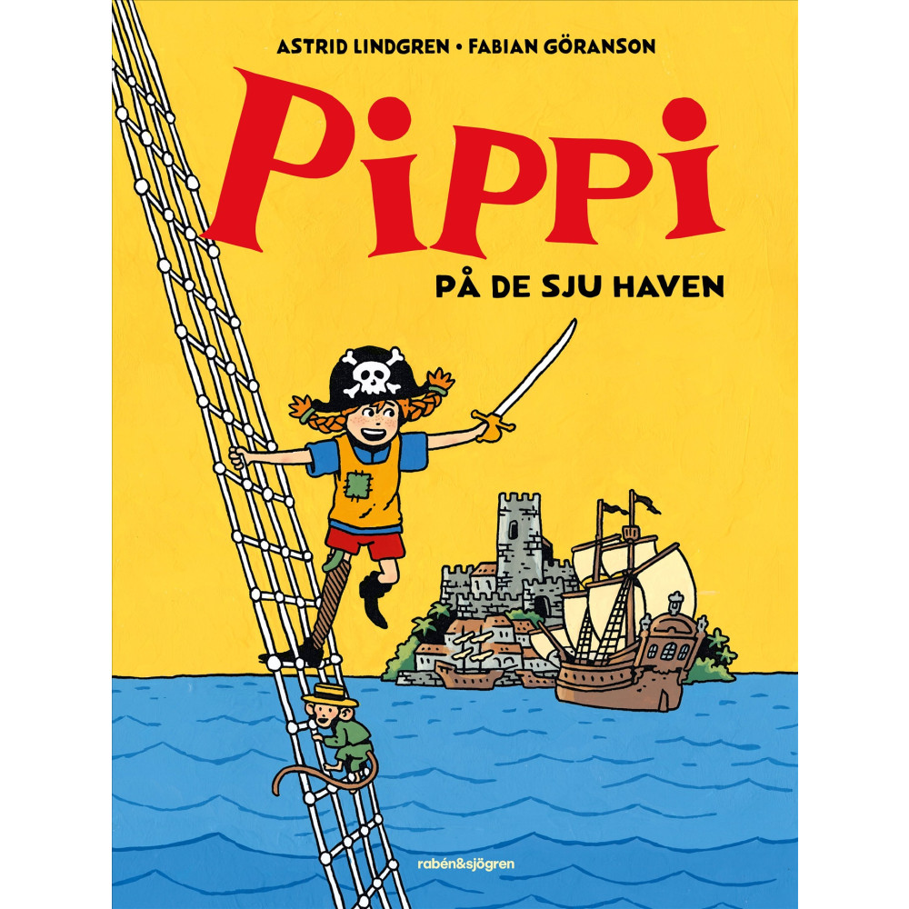 Produktbild för Pippi på de sju haven (inbunden)