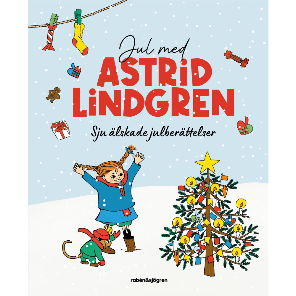 Produktbild för Jul med Astrid Lindgren : Sju älskade julberättelser (inbunden)