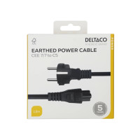 Produktbild för DELTACO - strömkabel - power CEE 7/7 till IEC 60320 C5 - 1.5 m