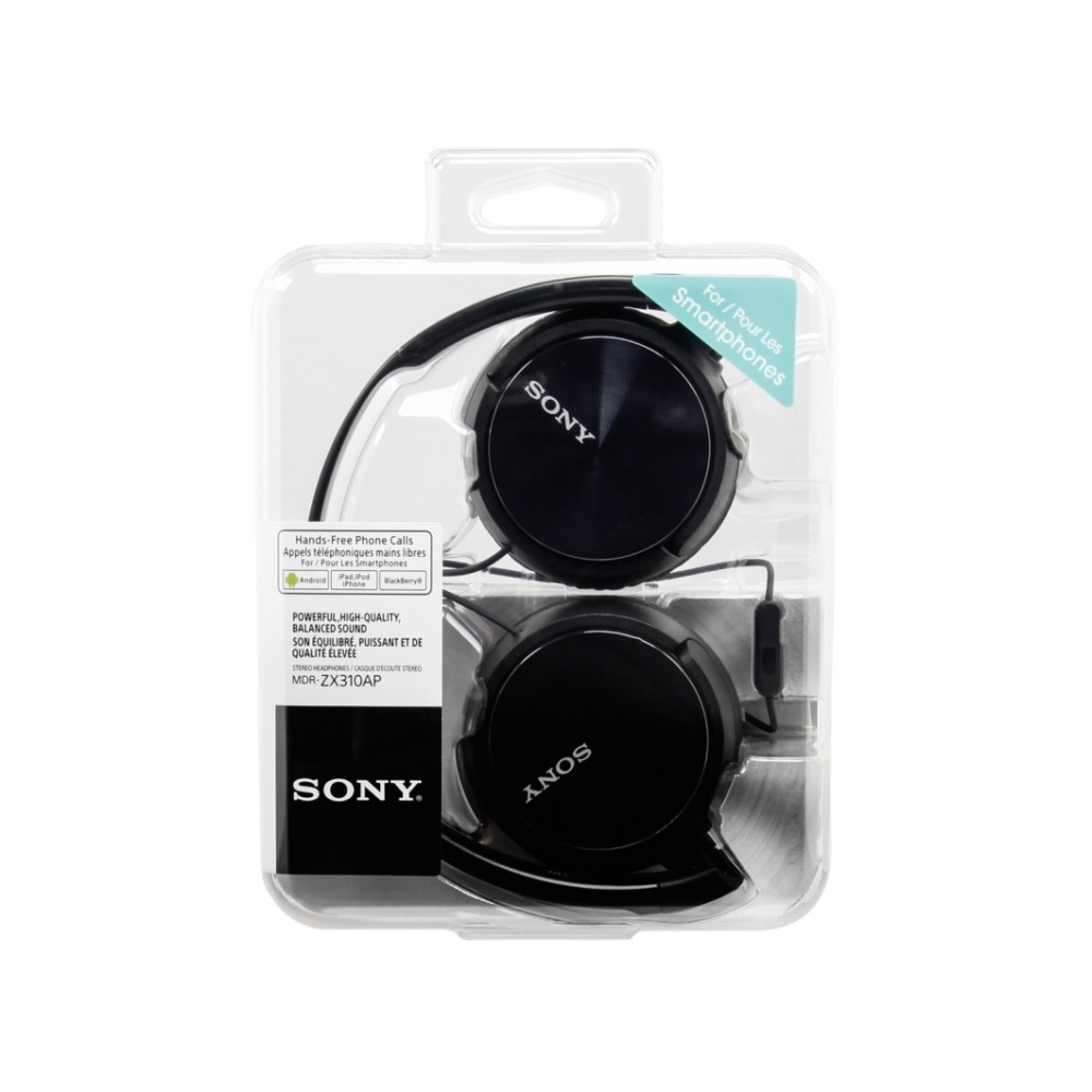 Produktbild för Sony MDR-ZX310AP - hörlurar med mikrofon - 3,5 mm kontakt