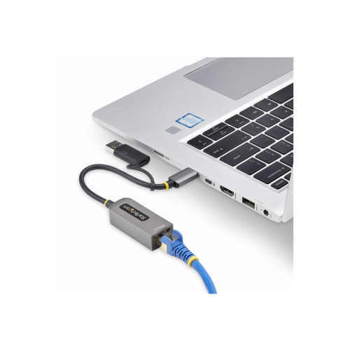 StarTech.com Startech 2.5GbE USB-C to Ethernet Adapter with USB-A Converter - nätverksadapter - USB-C 3.2 Gen 1 / Thunderbolt 3 - 10M/100M/1G/2.5 Gigabit Ethernet