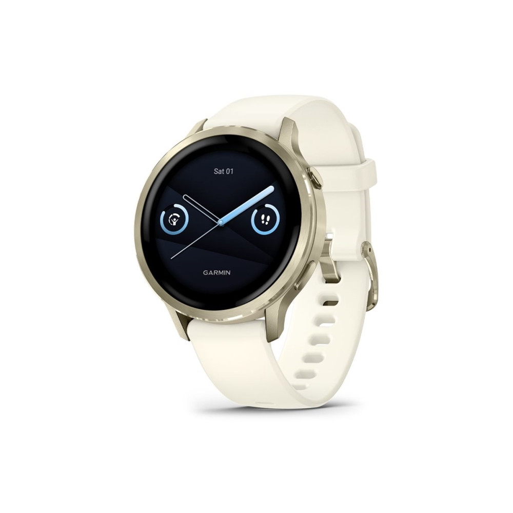 Produktbild för Garmin Venu 4 - lunar guld - smart klocka med band - ben - 8 GB