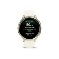 Produktbild för Garmin Venu 4 - lunar guld - smart klocka med band - ben - 8 GB