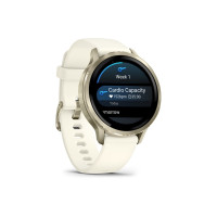 Produktbild för Garmin Venu 4 - lunar guld - smart klocka med band - ben - 8 GB