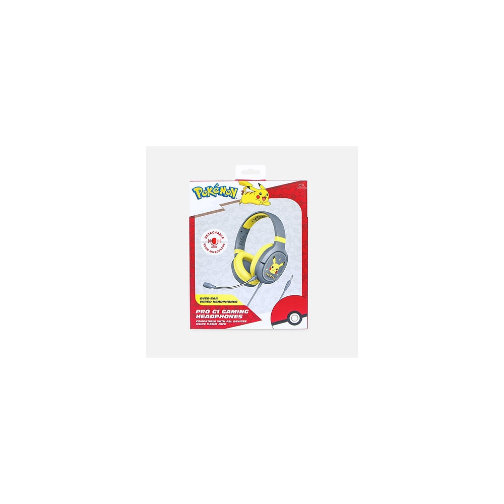 Produktbild för OTL Pokemon Pikachu Pro G1 - hörlurar med mikrofon - 3,5 mm kontakt