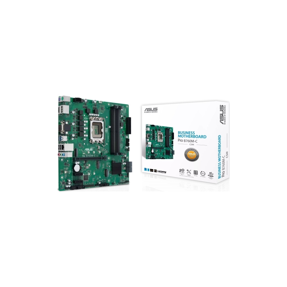 Produktbild för ASUS B760M-C-CSM - moderkort - micro ATX - LGA1700-uttag - B760