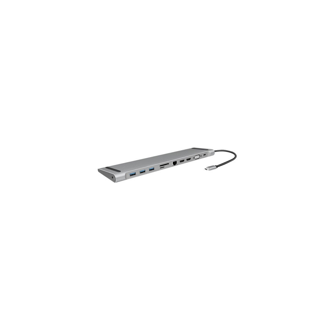 Produktbild för LogiLink - dockningsstation - USB-C 3.2 Gen 1 - 2 x HDMI, VGA - 1GbE