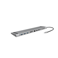 Produktbild för LogiLink - dockningsstation - USB-C 3.2 Gen 1 - 2 x HDMI, VGA - 1GbE