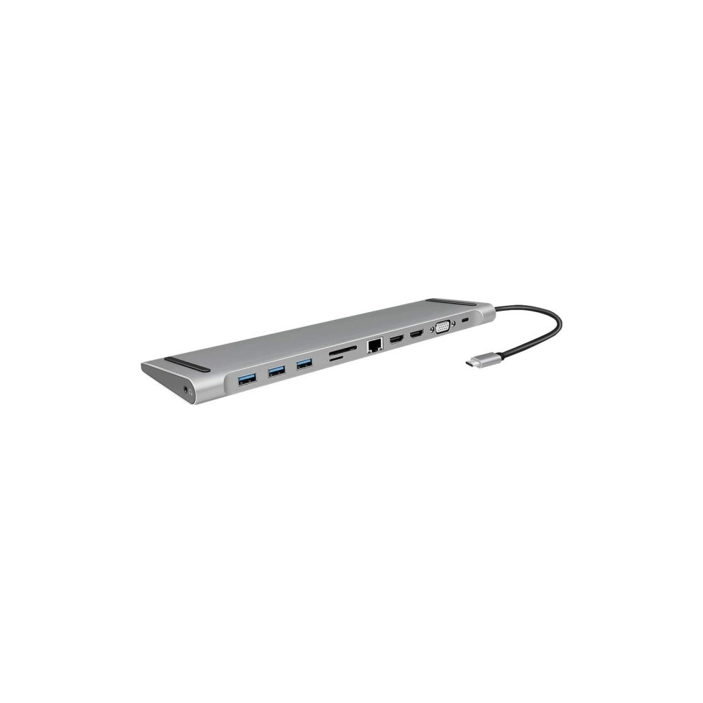 Produktbild för LogiLink - dockningsstation - USB-C 3.2 Gen 1 - 2 x HDMI, VGA - 1GbE