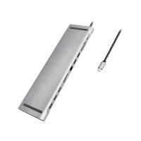 Produktbild för LogiLink - dockningsstation - USB-C 3.2 Gen 1 - 2 x HDMI, VGA - 1GbE