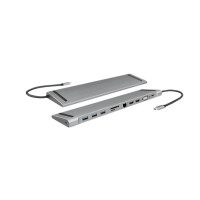 Produktbild för LogiLink - dockningsstation - USB-C 3.2 Gen 1 - 2 x HDMI, VGA - 1GbE