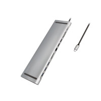 Produktbild för LogiLink - dockningsstation - USB-C 3.2 Gen 1 - 2 x HDMI, VGA - 1GbE