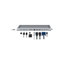 Produktbild för LogiLink - dockningsstation - USB-C 3.2 Gen 1 - 2 x HDMI, VGA - 1GbE