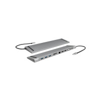 Produktbild för LogiLink - dockningsstation - USB-C 3.2 Gen 1 - 2 x HDMI, VGA - 1GbE