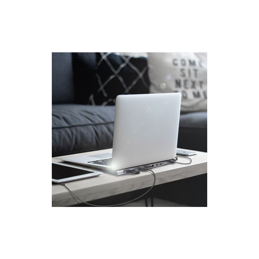 Produktbild för LogiLink - dockningsstation - USB-C 3.2 Gen 1 - 2 x HDMI, VGA - 1GbE