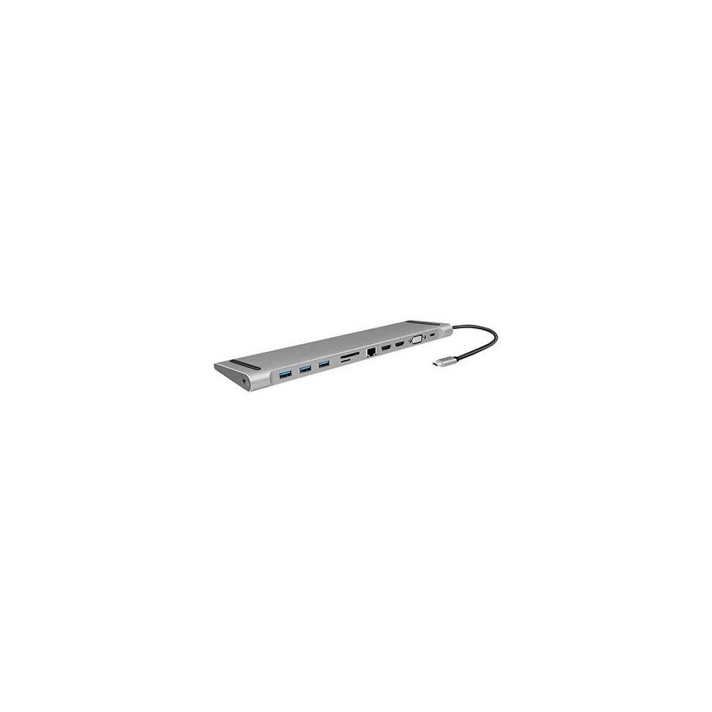 Produktbild för LogiLink - dockningsstation - USB-C 3.2 Gen 1 - 2 x HDMI, VGA - 1GbE