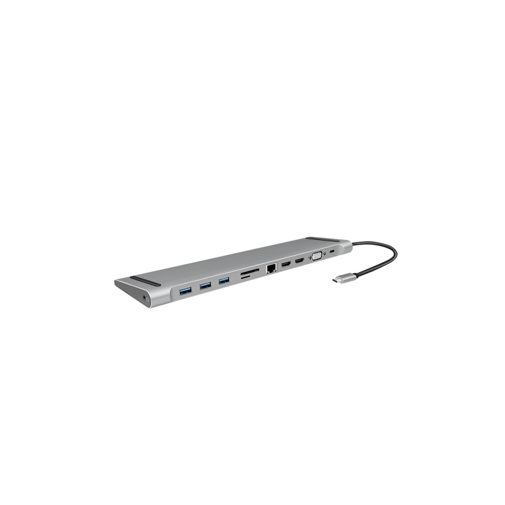 Produktbild för LogiLink - dockningsstation - USB-C 3.2 Gen 1 - 2 x HDMI, VGA - 1GbE