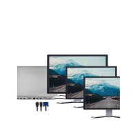 Produktbild för LogiLink - dockningsstation - USB-C 3.2 Gen 1 - 2 x HDMI, VGA - 1GbE