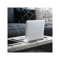 Produktbild för LogiLink - dockningsstation - USB-C 3.2 Gen 1 - 2 x HDMI, VGA - 1GbE