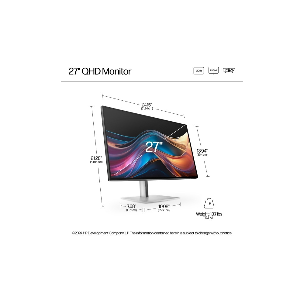 Produktbild för HP 727pq - Series 7 Pro - LED-skärm - QHD - 27" - HDR