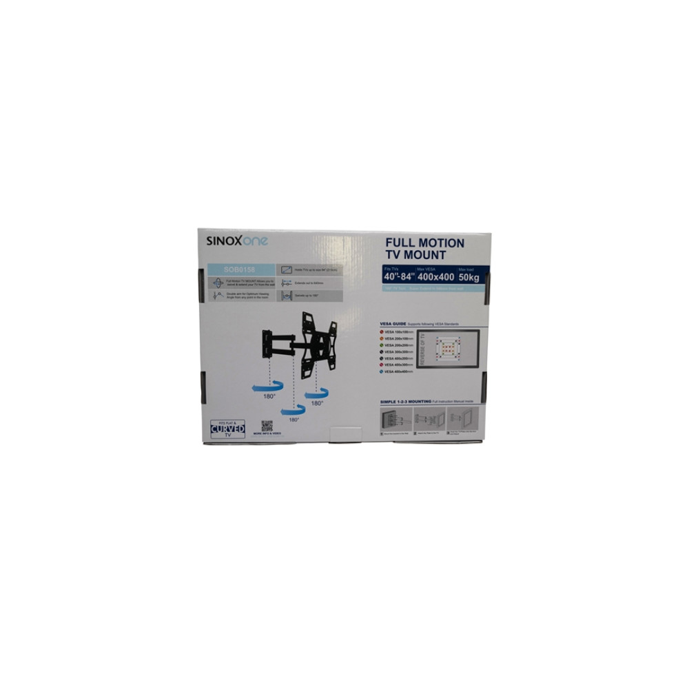 Produktbild för Sinox One konsol - justerbar arm med full rörlighet - för LCD-display - svart
