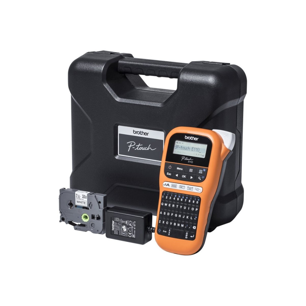 Produktbild för Brother P-Touch PT-E110VP - etikettskrivare - svartvit - termisk överföring