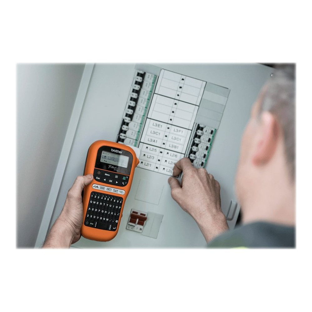 Produktbild för Brother P-Touch PT-E110VP - etikettskrivare - svartvit - termisk överföring