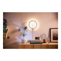 Produktbild för Philips Hue White and Color Ambiance Sana - vägglampa - LED - 20 W - 16 miljoner färger/varmt till kallt vitt ljus - 2000-6500 K - vit