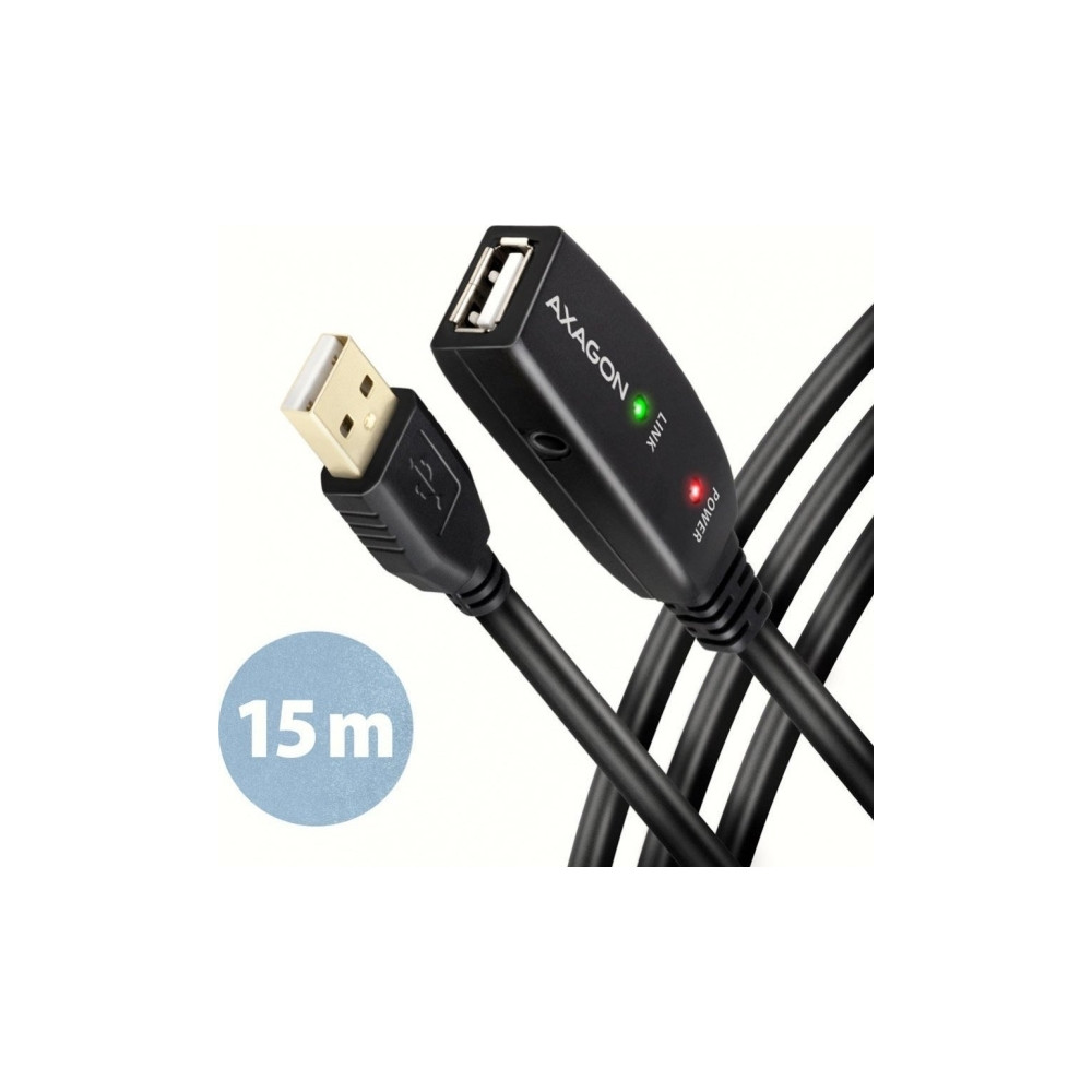 Produktbild för AXAGON - USB-förlängningskabel - USB till USB - 15 m