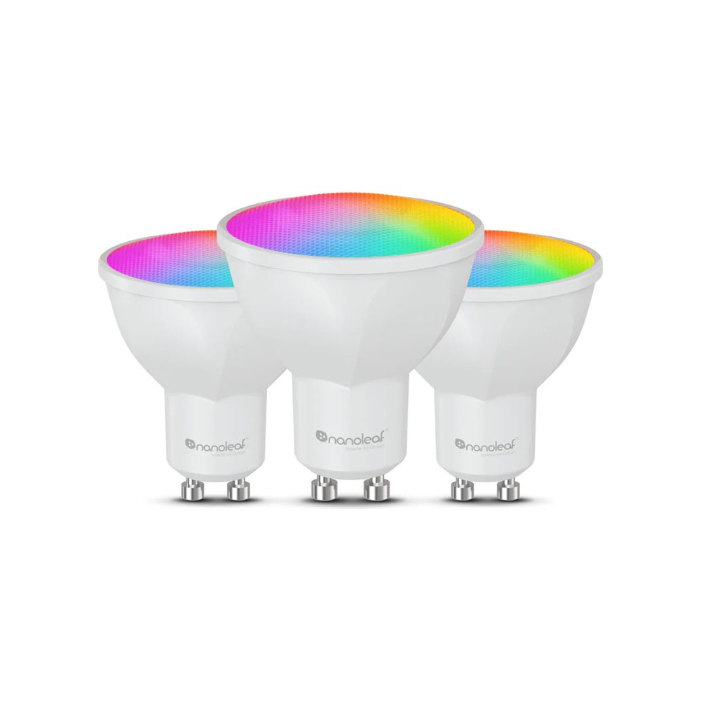 Produktbild för Nanoleaf - LED-glödlampa - form: MR16 - GU10 - 5 W - RGBCW-lampa - 2700-6500 K (paket om 3)