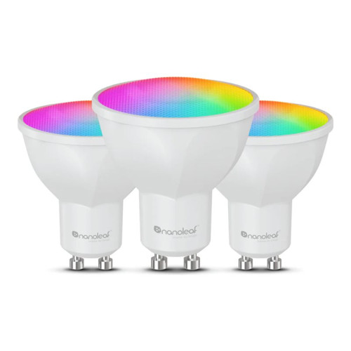 Nanoleaf Nanoleaf - LED-glödlampa - form: MR16 - GU10 - 5 W - RGBCW-lampa - 2700-6500 K (paket om 3)