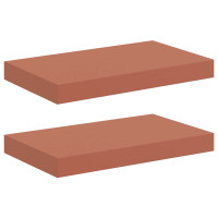 Produktbild för Vägg hylla 2 pcs Röd 40 x 23,5 x 4 cm Konstruerat trä