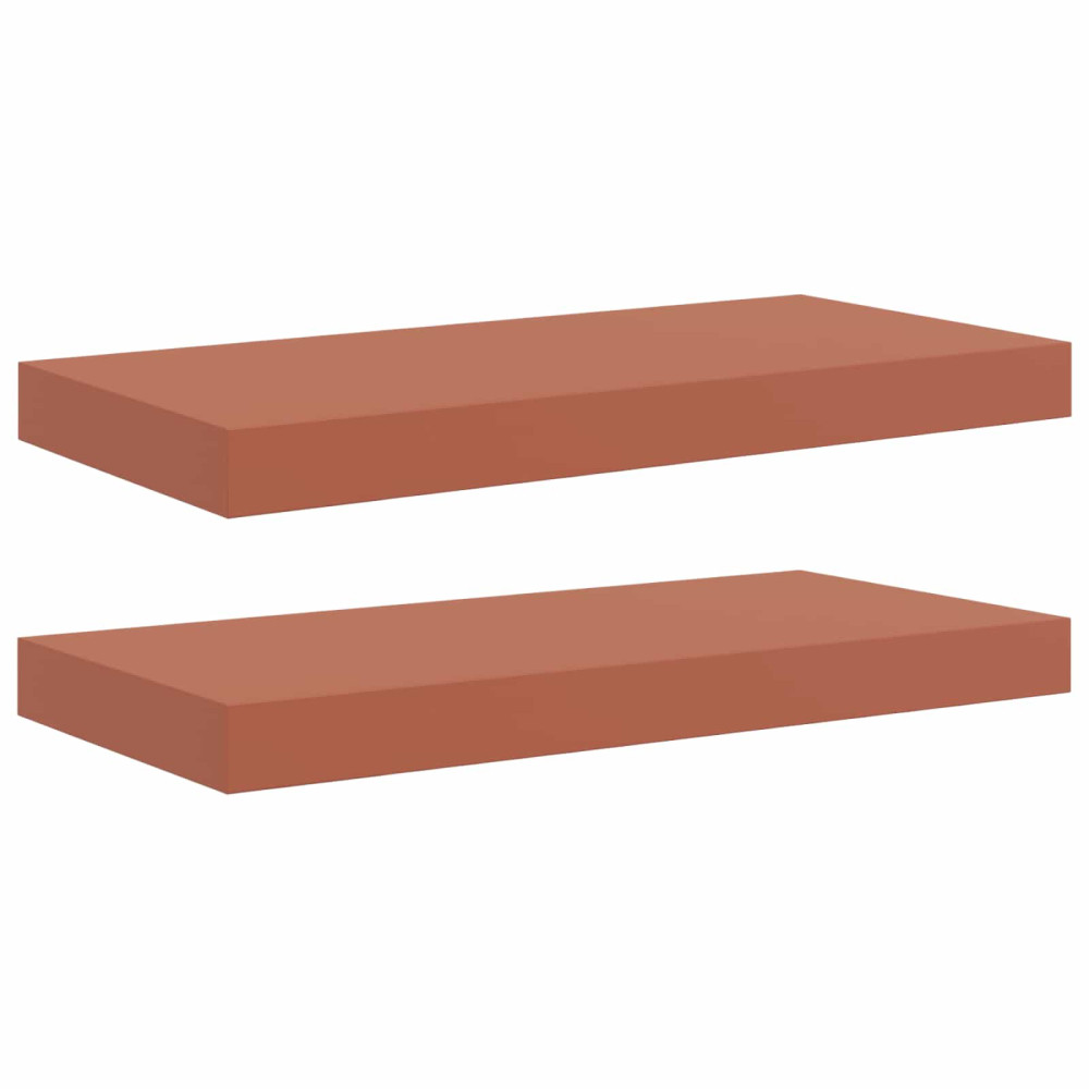Produktbild för Vägg hylla med lagring 2 pcs Röd 50 x 23 x 4 cm Konstruerat trä