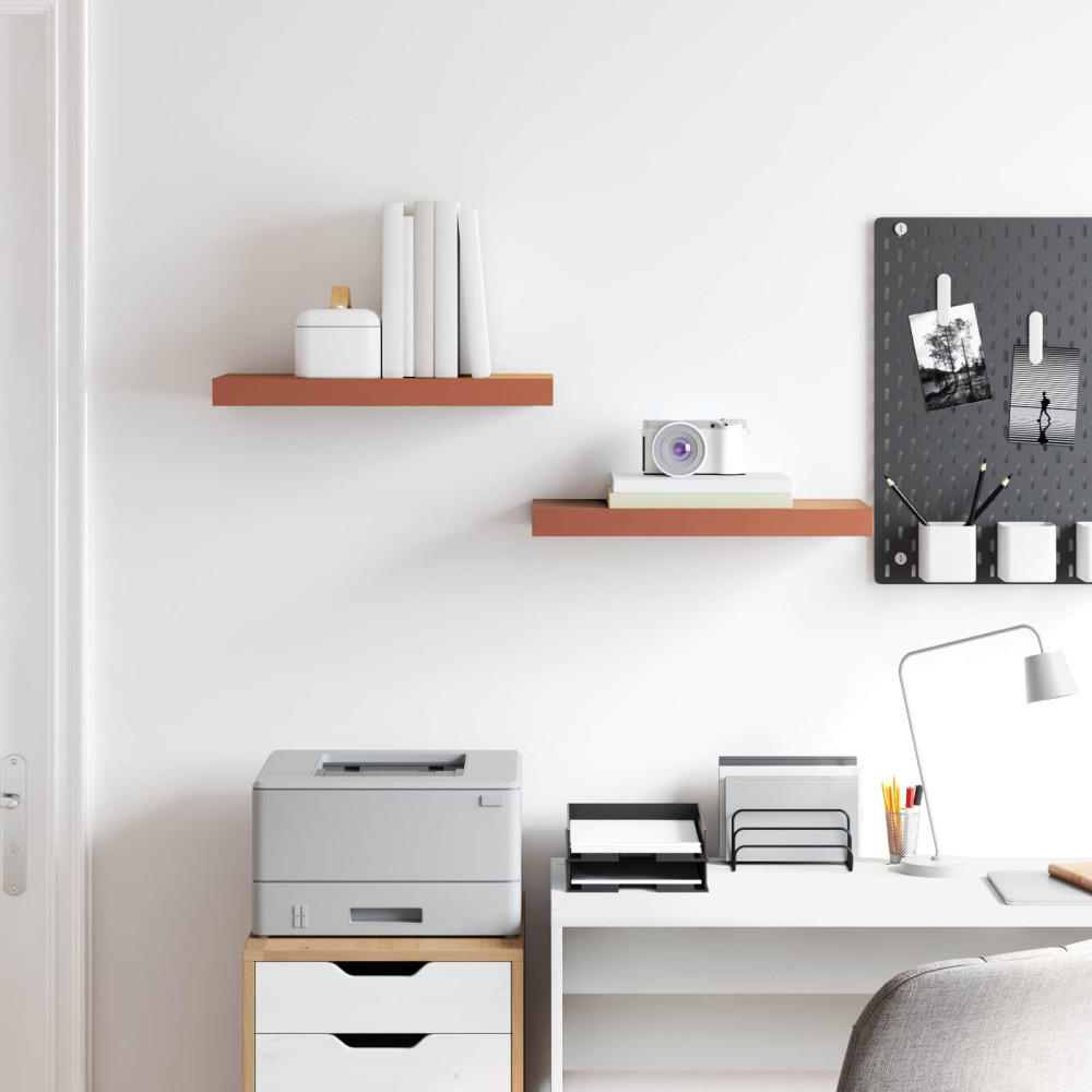 Produktbild för Vägg hylla med lagring 2 pcs Röd 50 x 23 x 4 cm Konstruerat trä