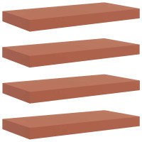 Produktbild för Vägg hylla med lagring 4 pcs Röd 50 x 23 x 4 cm Konstruerat trä