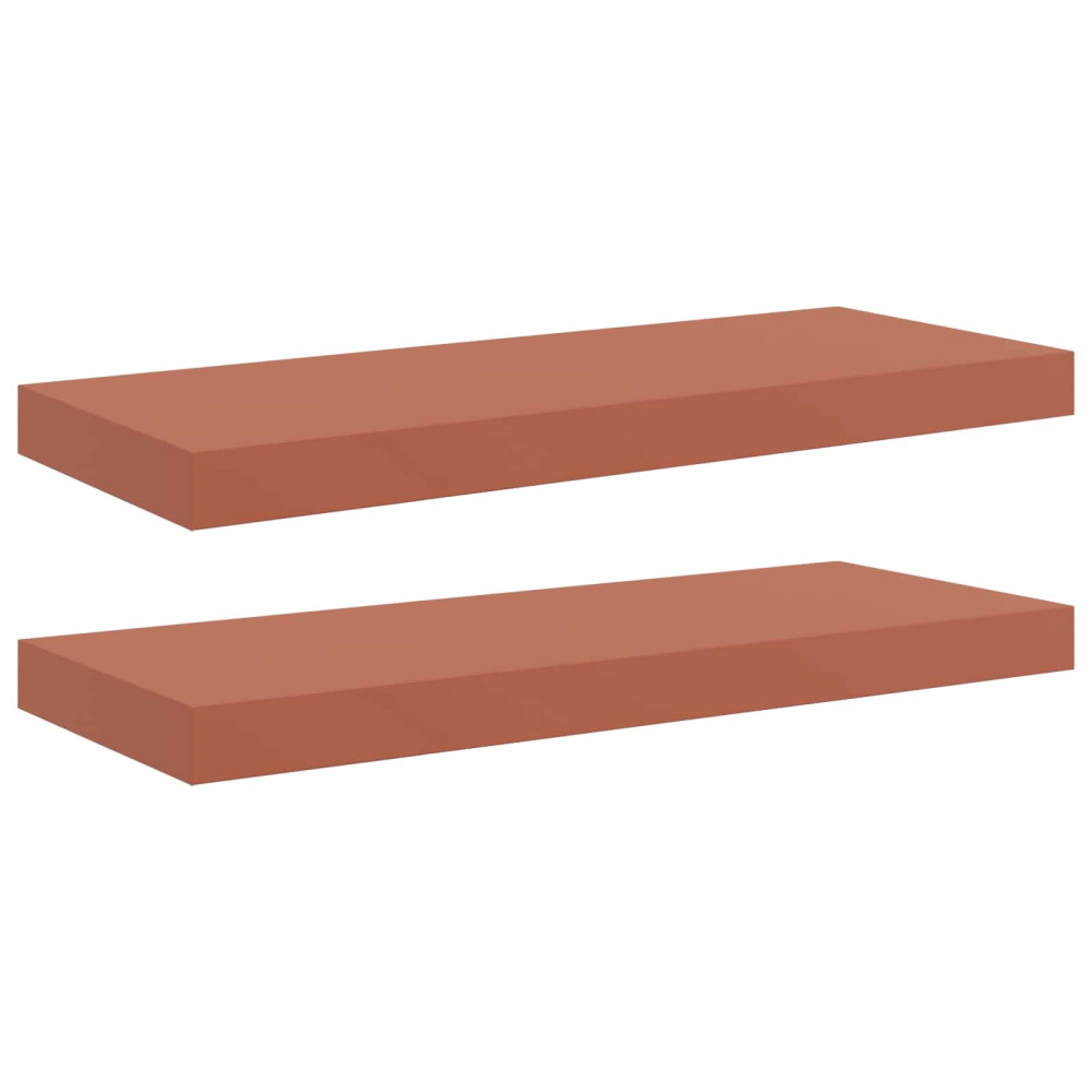 Produktbild för Vägg hylla med lagring 2 pcs Röd 60 x 23 x 4 cm Konstruerat trä