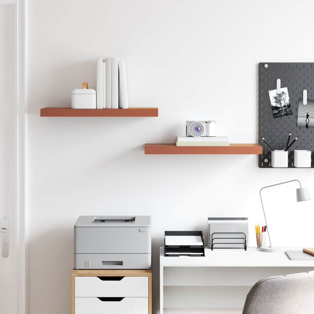 Produktbild för Vägg hylla med lagring 2 pcs Röd 60 x 23 x 4 cm Konstruerat trä