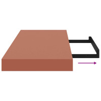 Produktbild för Vägg hylla Väggmonterad Röd 80 x 23,5 x 4 cm Konstruerat trä