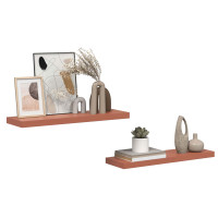 Produktbild för Vägg hylla 2 pcs Röd 80 x 23,5 x 4 cm Konstruerat trä