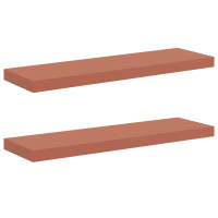 Produktbild för Vägg hylla 2 pcs Röd 90 x 23,5 x 4 cm Konstruerat trä