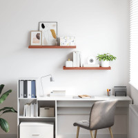 Produktbild för Vägg hylla 2 pcs Röd 90 x 23,5 x 4 cm Konstruerat trä