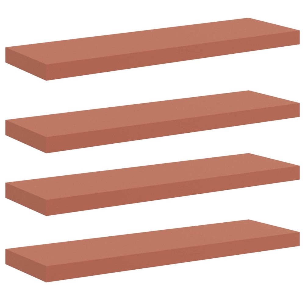Produktbild för Vägg hylla 4 pcs Röd 90 x 23,5 x 4 cm Konstruerat trä