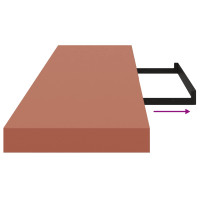 Produktbild för Vägg hylla 2 pcs Röd 120 x 23,5 x 4 cm Konstruerat trä