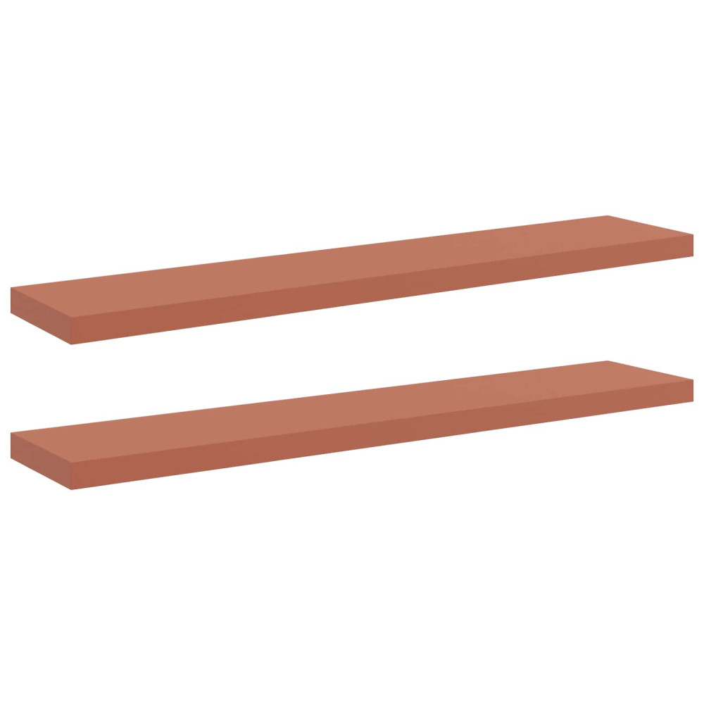 Produktbild för Vägg hylla 2 pcs Röd 120 x 23,5 x 4 cm Konstruerat trä