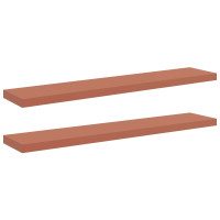 Produktbild för Vägg hylla 2 pcs Röd 120 x 23,5 x 4 cm Konstruerat trä