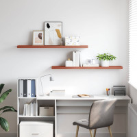 Produktbild för Vägg hylla 2 pcs Röd 120 x 23,5 x 4 cm Konstruerat trä