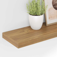 Produktbild för Vägg hylla 2 pcs Brun 50 x 23 x 4 cm Konstruerat trä