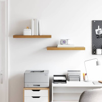 Produktbild för Vägg hylla 2 pcs Brun 60 x 23 x 4 cm Konstruerat trä